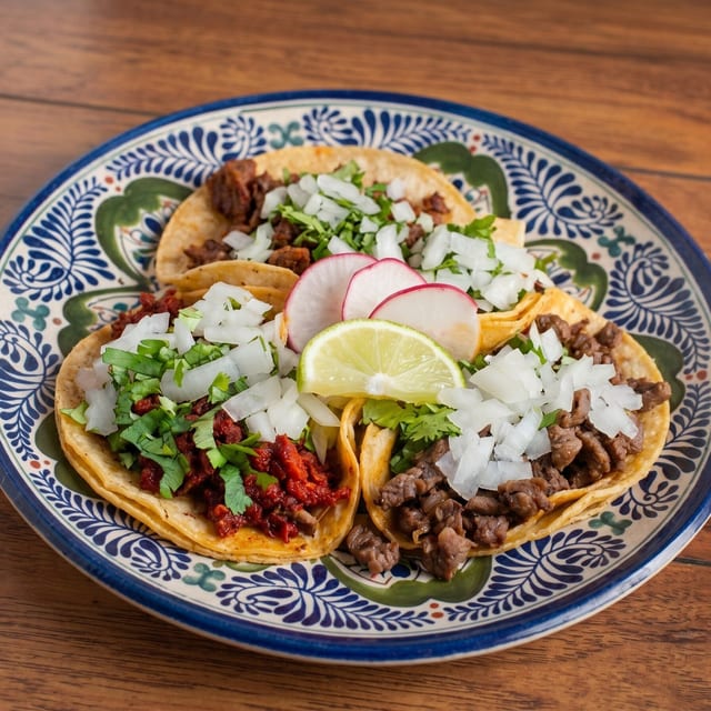 Tacos Carne al Gusto.